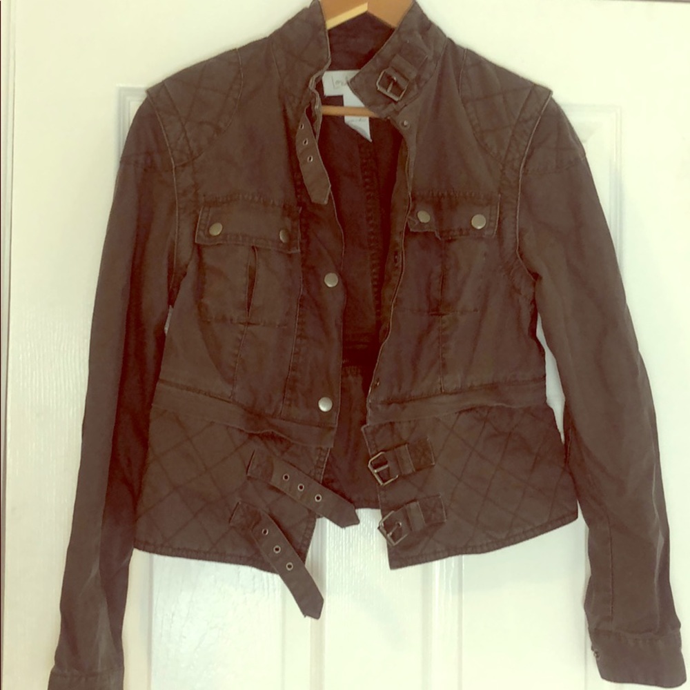 Cotton Moto Jacket w/ Crop Option